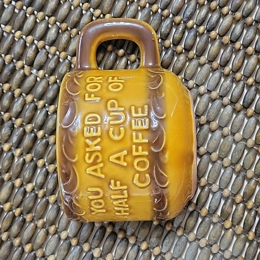 Vintage half cup of coffee mug